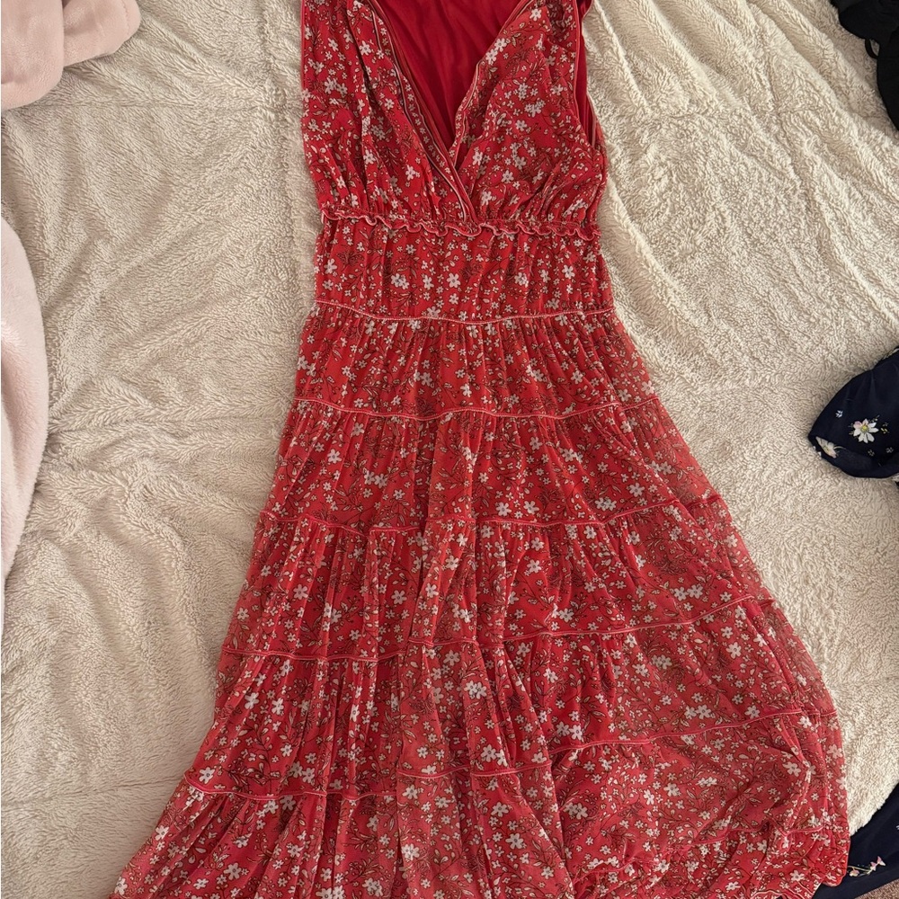 Max studio red floral dress - Picture 3 of 3